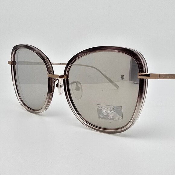 Charles & Keith CK3-71280268 Gold Titanium Frame Gold Mirror Lens Sunglasses main image 15
